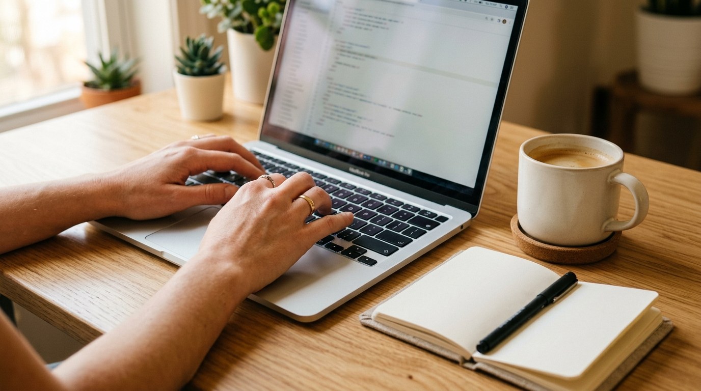 Person working from a home office